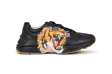 gucci shoes tiger|gucci rhyton tiger print.